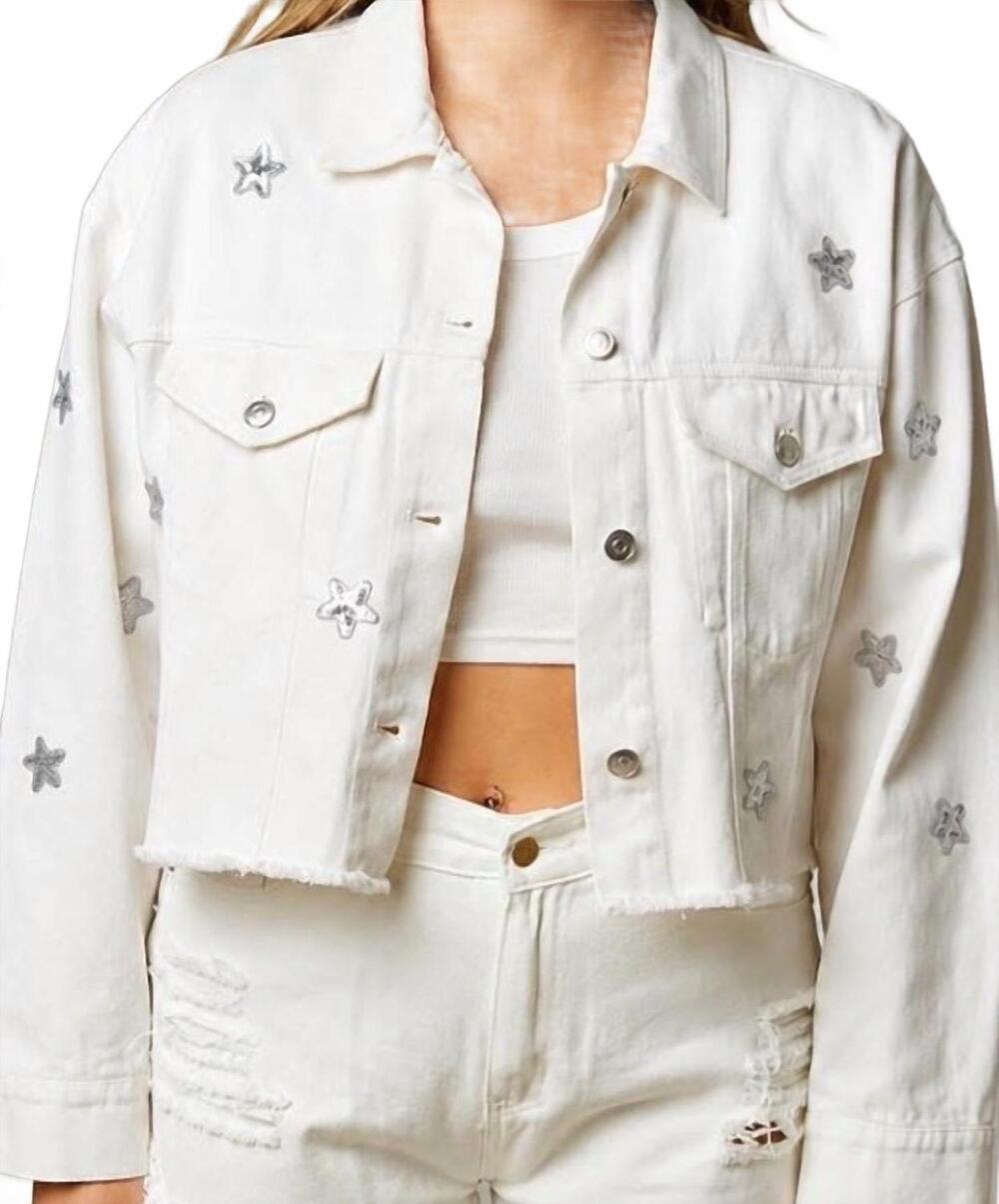 NEW PEACH LOVE team bride back design jacket in white
